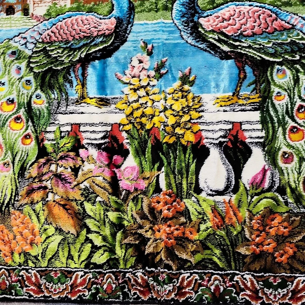 Vintage Peacock Vibrant Colors Tapestry, Lebanon